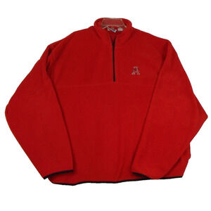 Spike Sports Arkansas Razorbacks Red Quarter‎ Zip Fleece Pullover Sz XXL Pockets
